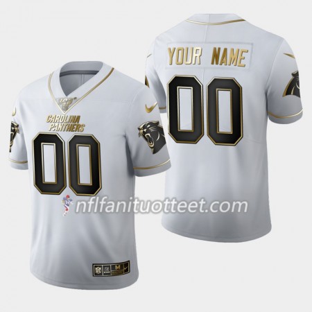 Miesten Carolina Panthers NFL Pelipaita Custom Nike Valkoinen Golden Edition 100th